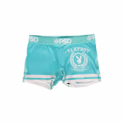 Playboy 835849-large Playboy Varsity Style Microfiber Blend Womens PSD Boy Shorts Underwear - Large