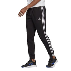 adidas Men's Standard Essentials Fleece Tapered Elastic Cuff 3-Stripes