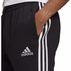 adidas Men's Standard Essentials Fleece Tapered Cuff 3-Stripes Pants