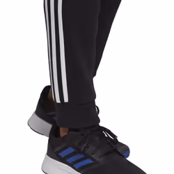 adidas Men's Standard Essentials Fleece Tapered Cuff 3-Stripes Pants