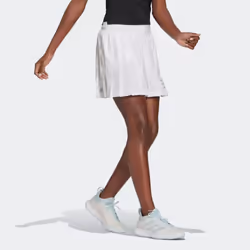 adidas Women's Club Tennis Pleated Skirt  White/Grey  Medium