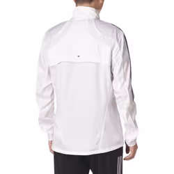 adidas Men's Marathon Jacket 3-Stripes  White/Black  Medium