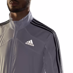 adidas Men's Marathon Jacket 3-Stripes  White/Black  Medium