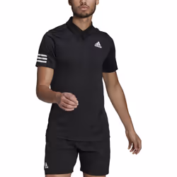 adidas Men's Tennis Club 3-Stripes Polo Shirt Black/White Small