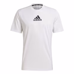 adidas Men's Primeblue Designed 2 Move 3-Stripes Tee White/Black XX-