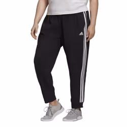 adidas Women's Standard Essentials 3-Stripes Pants  Black/White  3X
