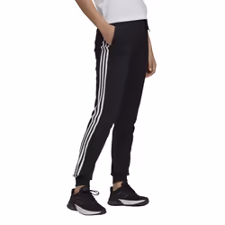 adidas Women's Essentials Single Jersey 3-Stripes Pants  Black/White
