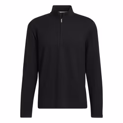adidas Golf Men's 3-Stripes Quarter Zip Pullover Black Small