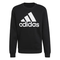 adidas Mens Fleece Sweatshirt  BlackWhite  Medium