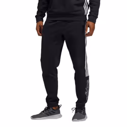 adidas 3-Stripes Fleece Linear Pants Men's Black Size S