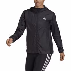 adidas Women's Logo Running Windbreaker  Black/White  Small