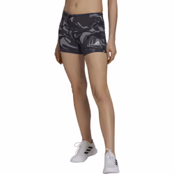 adidas Women's 4 Inch Camo Short Tights  Grey/Black/White  Medium