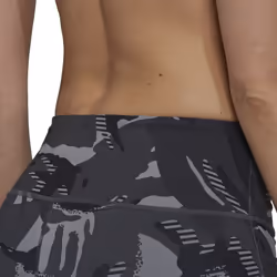 adidas Women's 4 Inch Camo Short Tights  Grey/Black/White  Medium