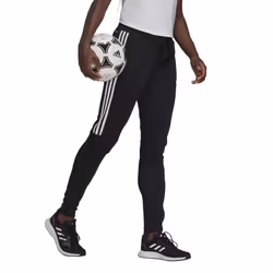 adidas Women's Aeroready Sereno Slim Tapered-Cut 3-Stripes Pants  Blac