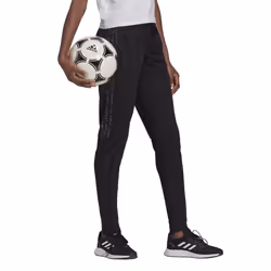 adidas Women's Aeroready Sereno Slim Tapered-Cut 3-Stripes Pants  Blac