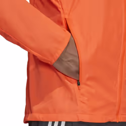 adidas Men's Marathon Jacket 3-Stripes  Solar Red/White  Large