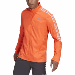 adidas Men's Marathon Jacket 3-Stripes Solar Red/White Small