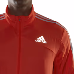 adidas Men's Marathon Jacket 3-Stripes  Solar Red/White  Small