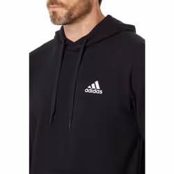 adidas Men's Essentials Fleece Hoodie  Black/White  Large