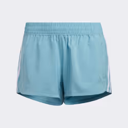 adidas Women's Pacer 3-Stripes Woven Shorts  Mint Ton/White  X-Small