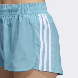 adidas Women's Pacer 3-Stripes Woven Shorts  Mint Ton/White  X-Small