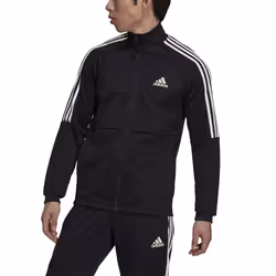 adidas Men's AEROREADY Sereno Cut 3-Stripes Slim Track Top Black/Whit