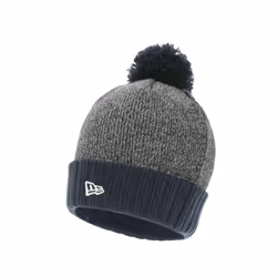 New Era Knitted Bobble Hat - - Grey/Navy