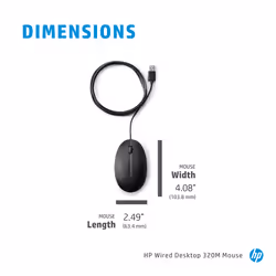 HP Wired Desktop 320M Mouse - Additional view 5