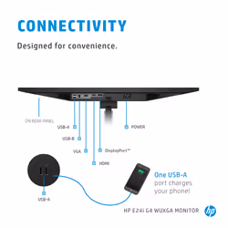 HP E-Series E24i G4 WUXGA Monitor - Additional view 7