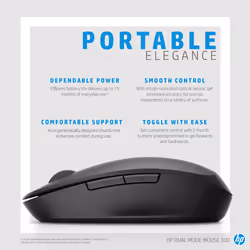 HP Dual Mode Black Mouse 300 - Additional view 6