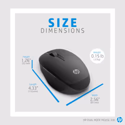 HP Dual Mode Black Mouse 300 - Additional view 7