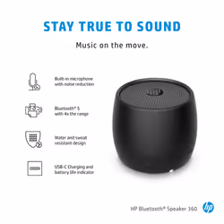 HP Black Bluetooth Speaker 360 - Additional view 6
