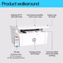 HP LaserJet M140w Wireless Multifunction Black and white Printer, Copier, Scanner - Additional view 4