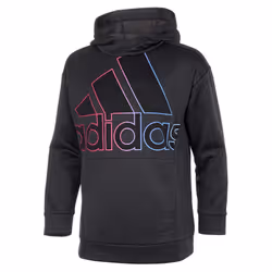 adidas Girls Hooded Fleece Tunic Pullover Sweatshirt (Black/Pink/Blue