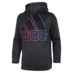 adidas Girls Hooded Fleece Tunic Pullover Sweatshirt (Black/Pink/Blue