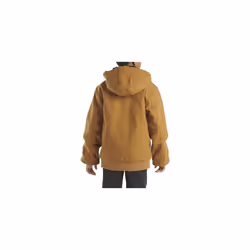 Carhartt Boys' Flannel-Lined Hooded Canvas Insulated Zip-Up Jacket  Br