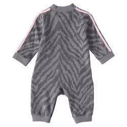 adidas baby girls Long Sleeve Zip Front Printed French Terry Coveralls and Toddler Sleepers Charcoal Grey Heather 24 Months ...