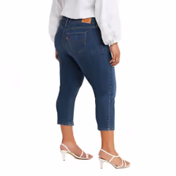 Levi's Women's Plus-Size Shaping Capri  Lapis Amidst - Medium Indigo