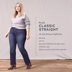 Levi's Women's Plus-Size 414 Classic Straight Jeans  Cobalt Dip  40 US 26