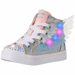 Skechers girls Twi-lites- Unicorn Wings Sneaker Silver Pink 1.5 Little Kid US