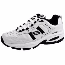 Skechers Sport Men's Vigor 2.0 Serpentine Memory Foam Sneaker  White/Black  8 M US
