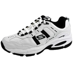 Skechers Sport Men's Vigor 2.0 Serpentine Memory Foam Sneaker  White/Black  8 M US
