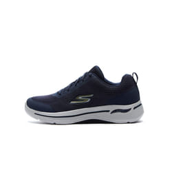 Skechers Men's Gowalk Arch Fit-Athletic Workout Walking Shoe with Air Cooled Foam Sneaker  Navy/Gold  12