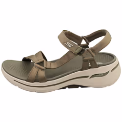 Skechers Go Walk Arch Fit Womens Walking Sandals in Olive - 8