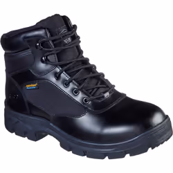 ) Skechers wascana benen wp t leather mens boots black - 6 (Adults'