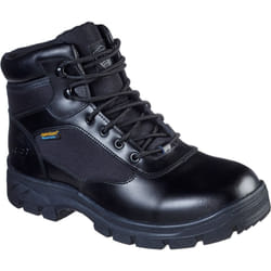 ) Skechers wascana benen wp t leather mens boots black - 10 (Adults'