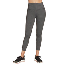 Skechers Womens GOFLEX High Waisted Moisture Wicking 7/8 Leggings - XL, Charcoal Grey