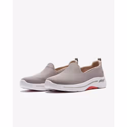 Skechers Women's Go Walk Arch Fit-Grateful Sneaker  Taupe/Coral  7.5