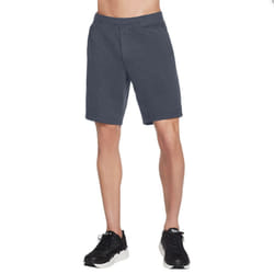Skechers Mens Explore 9" Elastic Drawstring French Terry Cotton Shorts - L, Indigo
