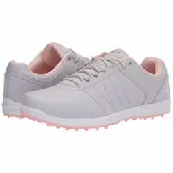 Skechers womens Pivot Spikeless Golf Shoe  Light Gray/Pink  10 US